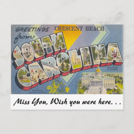 Postal Saludos desde Crescent Beach, Carolina del Sur