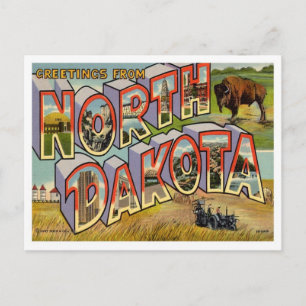 Postal Saludos desde Dakota Del Norte