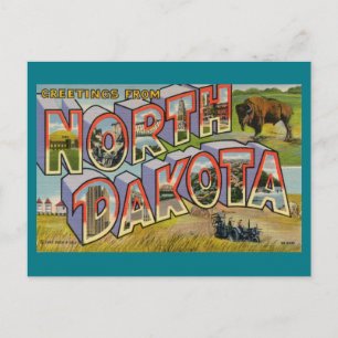 Postal Saludos desde Dakota Del Norte
