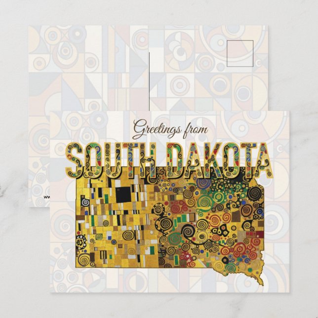 Postal Saludos desde Dakota del Sur (Anverso / Reverso)