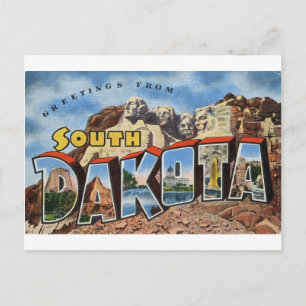 Postal Saludos Desde Dakota Del Sur