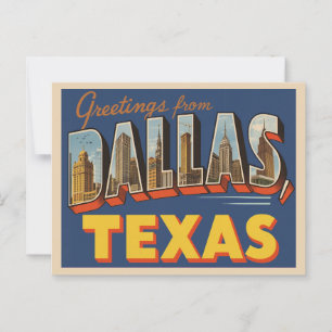 Postal "Saludos desde Dallas, Texas"