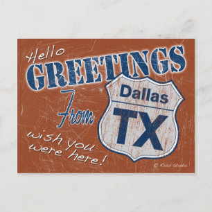 Postal Saludos desde Dallas Texas Postcard