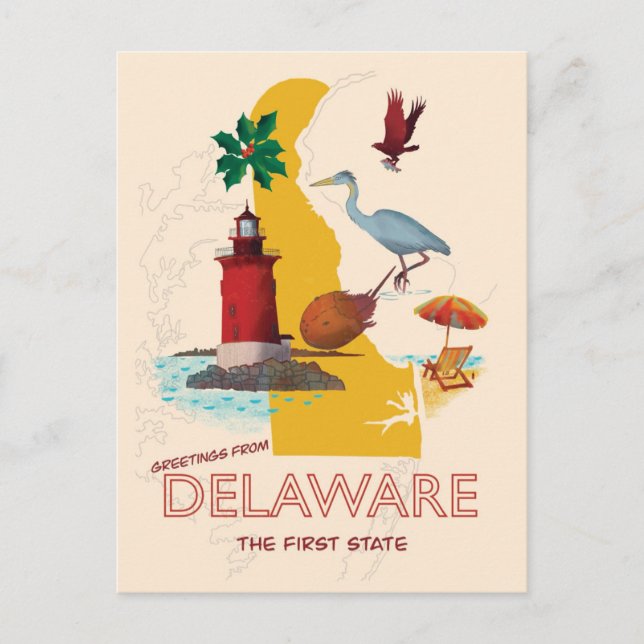 Postal Saludos desde Delaware (Anverso)