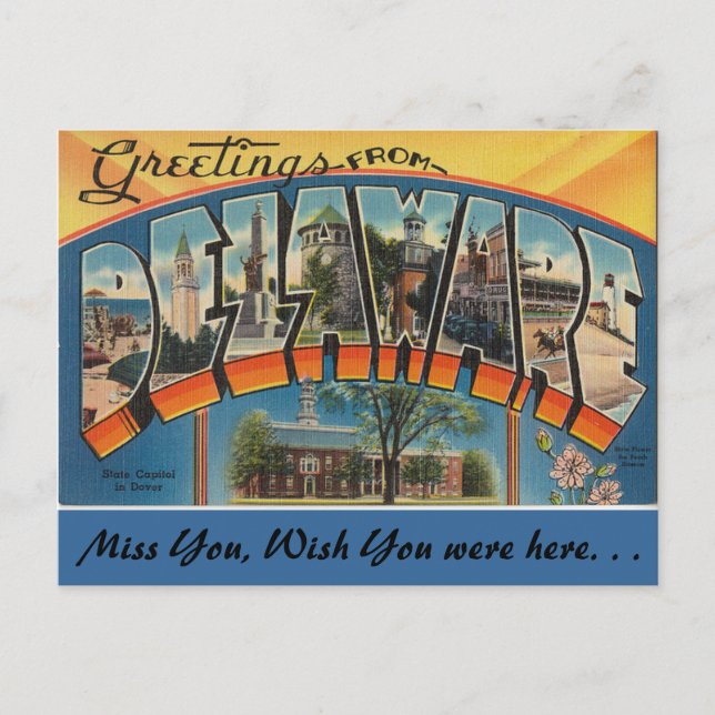 Postal Saludos desde Delaware (Anverso)