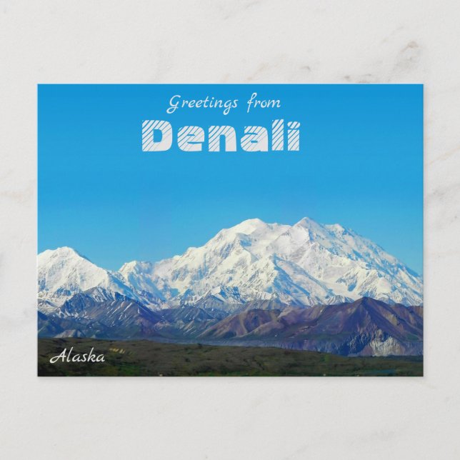 Postal Saludos desde Denali Alaska  (Anverso)