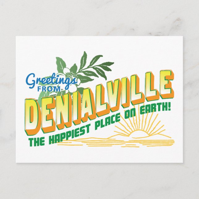 Postal Saludos desde Denialville - negación (Anverso)