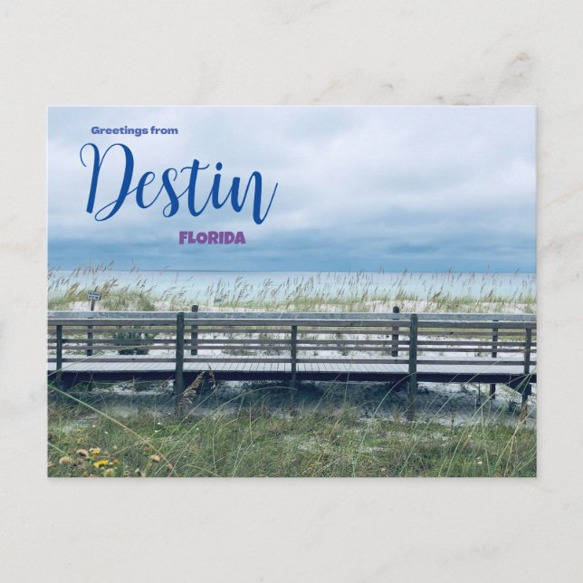 Postal Saludos desde Destin Florida Postcard Scenic (Anverso)