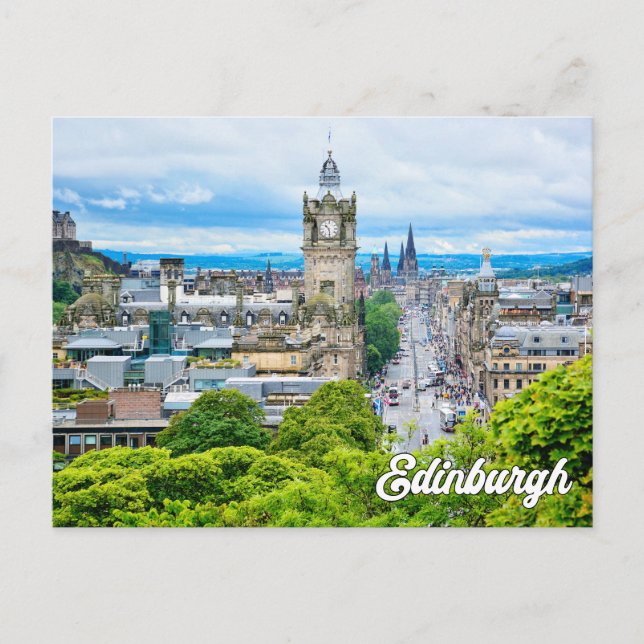 Postal Saludos Desde Edimburgo, Escocia, Reino Unido (Anverso)