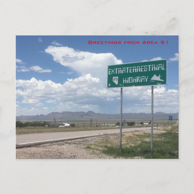 Postal Saludos desde el área 51 (Anverso)