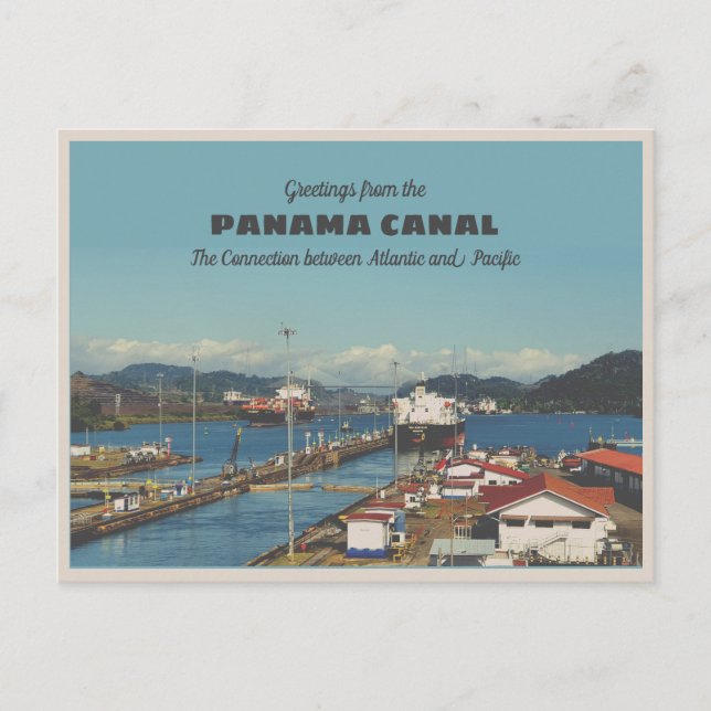 Postal Saludos desde el Canal de Panamá (Anverso)