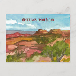 Postal Saludos desde el desierto del Suroeste de Moab Uta
