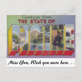 Postal Saludos desde el estado de Maine