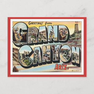Postal Saludos Desde El Gran Cañón Arizona