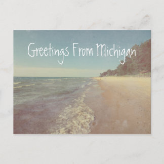 Postal Saludos desde el hermoso lago Michigan