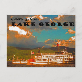 Postal Saludos desde el lago George
