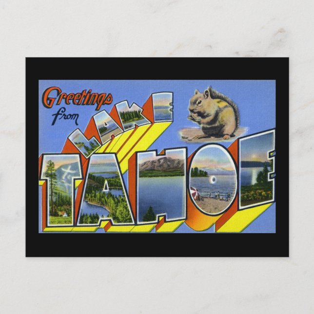 Postal Saludos desde el lago Tahoe (Anverso)