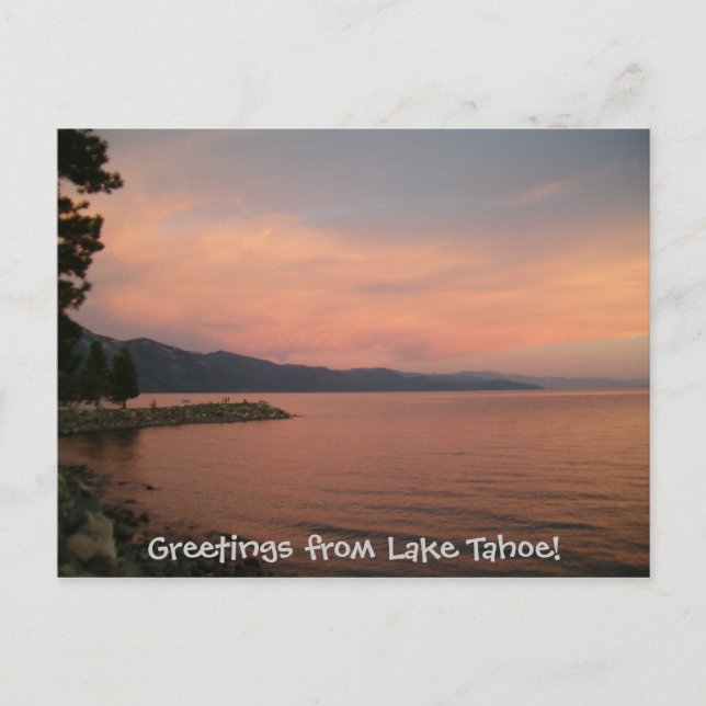 Postal ¡Saludos desde el lago Tahoe! (Anverso)