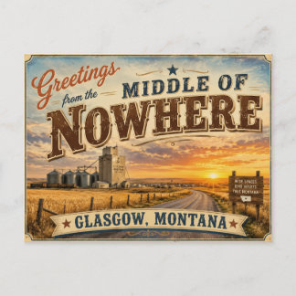Postal Saludos desde el medio de la nada Glasgow Mt.