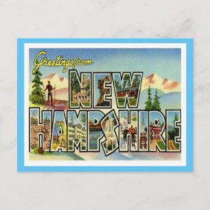 Postal Saludos desde el New Hampshire Vintage