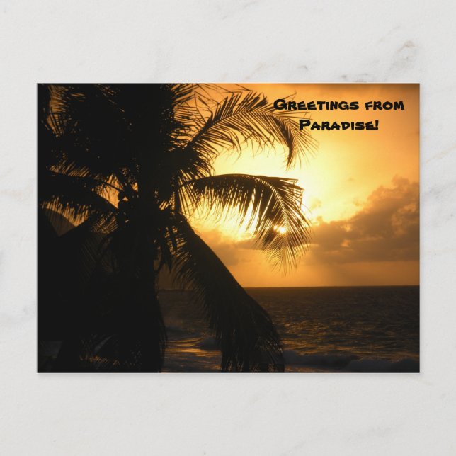Postal Saludos desde el paraíso (Anverso)
