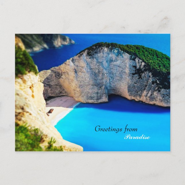 Postal Saludos desde el paraíso (Anverso)