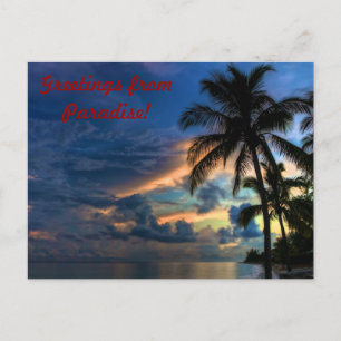 Postal Saludos desde el paraíso