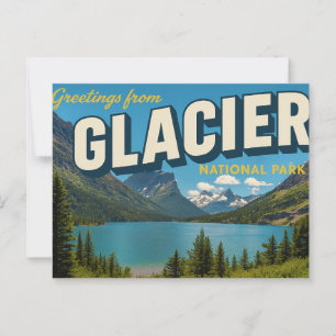 Postal Saludos desde el Parque Nacional del Cañón Glaciar