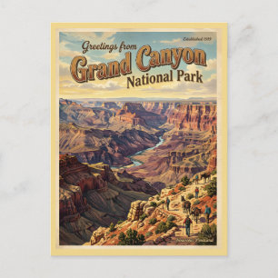 Postal Saludos desde el Parque Nacional del Gran Cañón Re