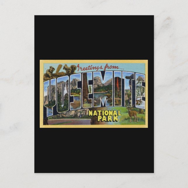 Postal Saludos desde el Parque Nacional Yosemite (Anverso)
