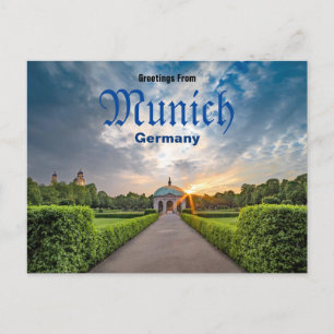 Postal Saludos desde el Parque Postcard de Munich Alemani