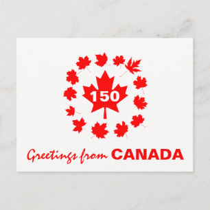 Postal Saludos desde el Personalizable de Canadá