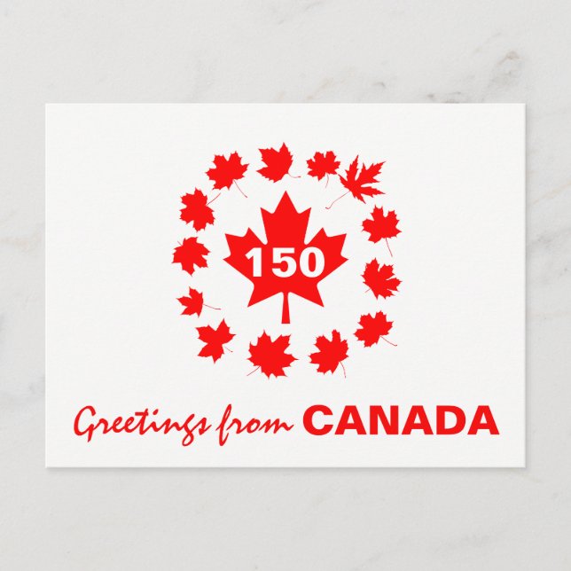 Postal Saludos desde el Personalizable de Canadá (Anverso)