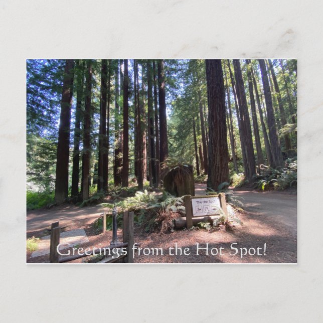 Postal ¡Saludos desde el punto caliente! (Anverso)
