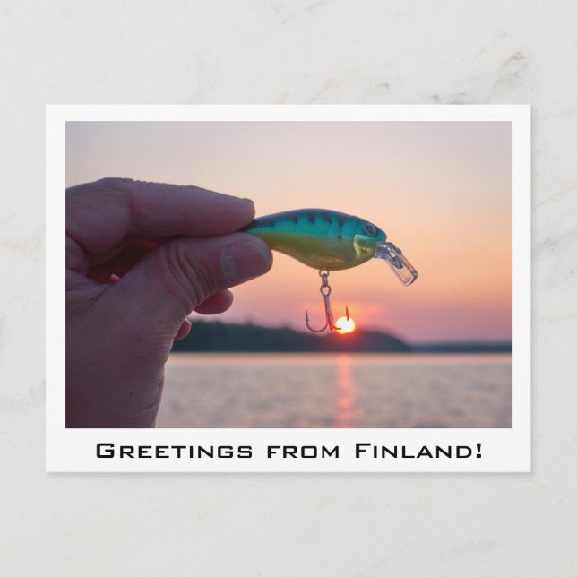 Postal Saludos desde el recuerdo de Finlandia (Anverso)