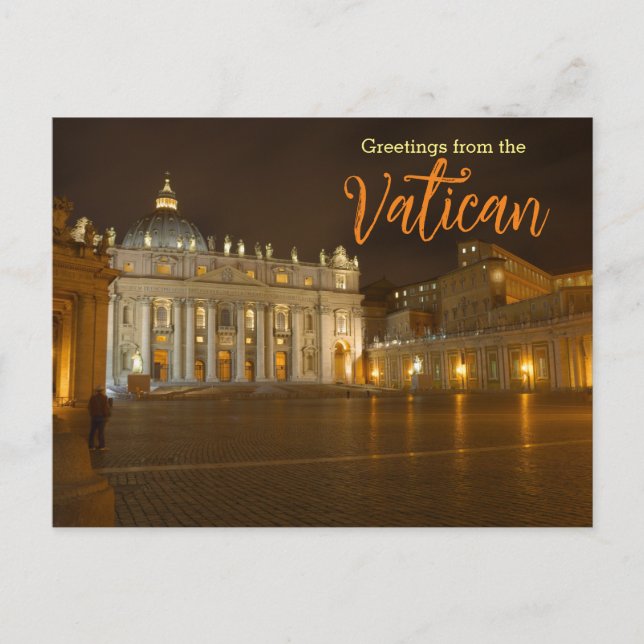 Postal Saludos desde el Vaticano Postcard Italia (Anverso)