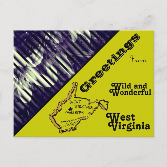 Postal Saludos desde el WW West Virginia (Anverso)