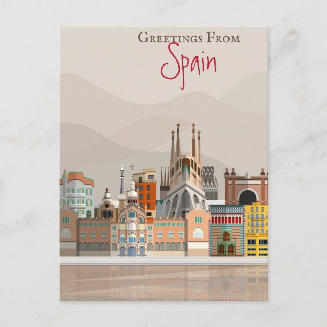 Postal Saludos desde España (Anverso)