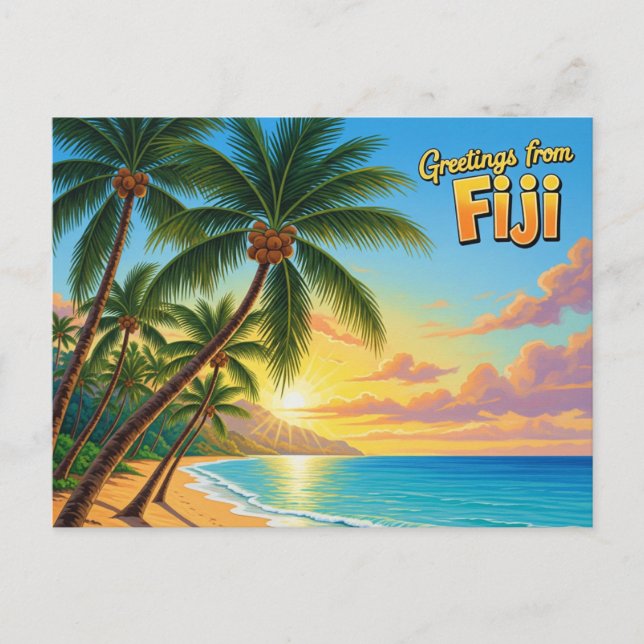 Postal Saludos desde Fiji (Anverso)