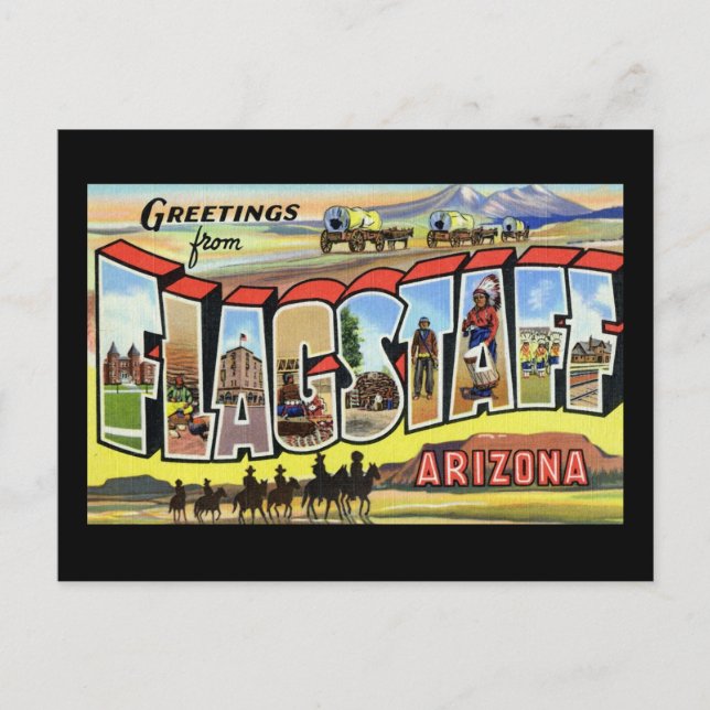 Postal Saludos desde Flagstaff Arizona (Anverso)