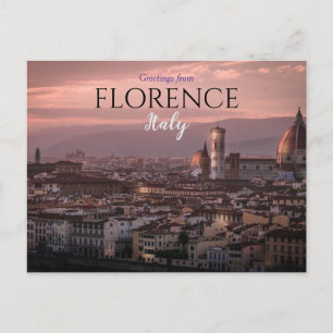 Postal Saludos desde Florencia Italia Postcard Firenze