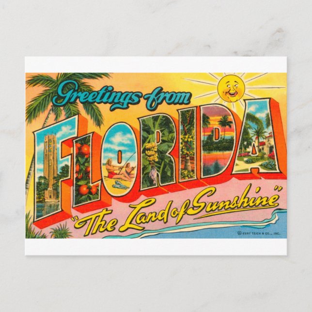 Postal Saludos desde Florida (Anverso)