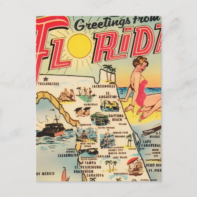 Postal Saludos desde Florida (Anverso)