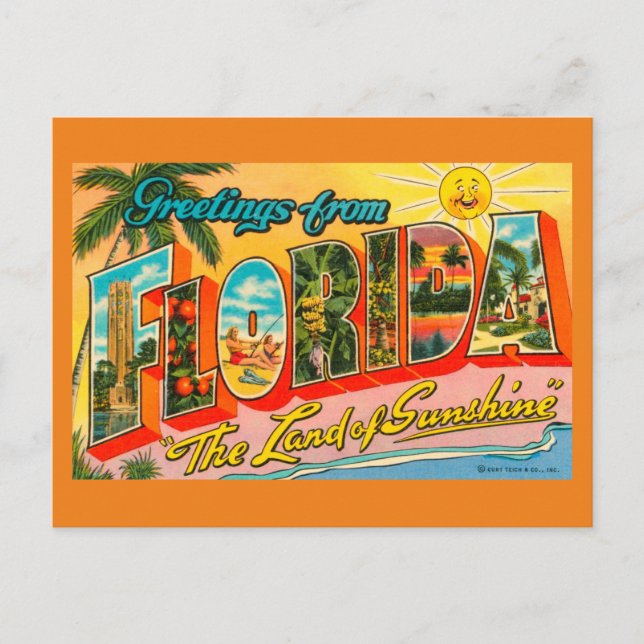 Postal Saludos desde Florida (Anverso)