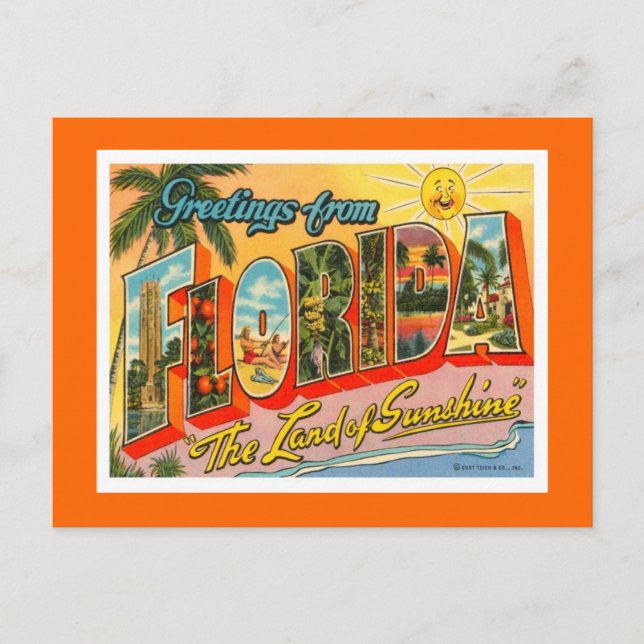 Postal Saludos desde Florida (Anverso)
