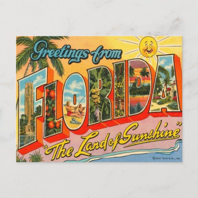 Postal Saludos desde Florida (Anverso)