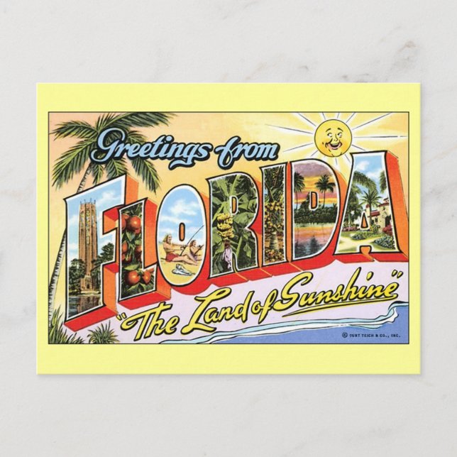 Postal Saludos desde Florida (Anverso)