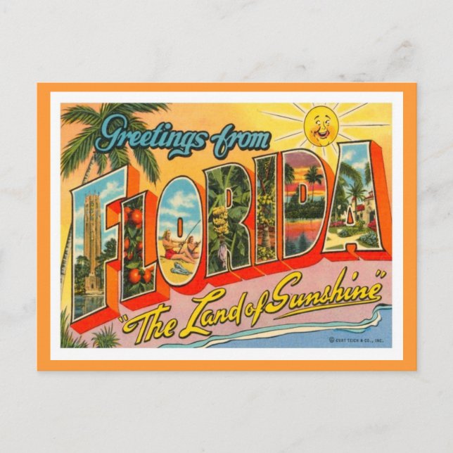Postal Saludos desde Florida (Anverso)