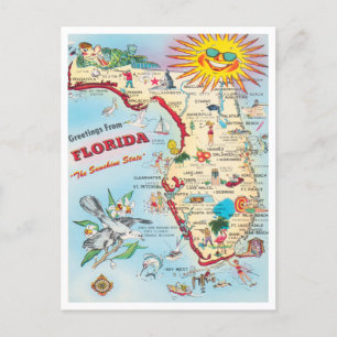 Postal Saludos desde Florida, el viaje del Estado Sunshin