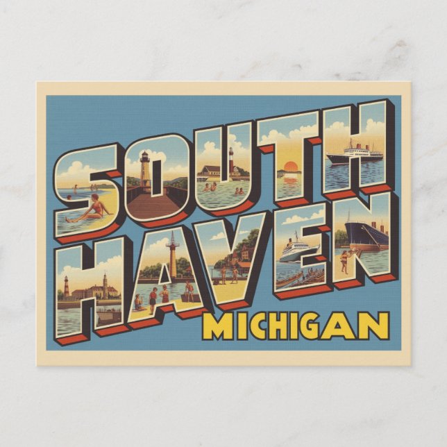 Postal Saludos desde Florida Vintage (Anverso)